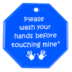 My Tiny Hands "Please Wash" Sign - Blue