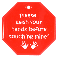 My Tiny Hands "Please Wash" Sign - Red